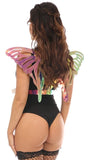 Rainbow Gold Holo Body Harness w/Wings - Lust Charm 