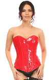 Red Patent Overbust Corset - Lust Charm 