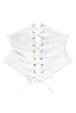 Plus White Lace Corset Belt Cincher - Lust Charm 