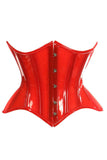 Red Clear Curvy Underbust Waist Cincher Corset - Lust Charm 