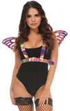 Rainbow Gold Holo Body Harness w/Wings - Lust Charm 