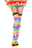 Rainbow Striped Thigh High - Lust Charm 