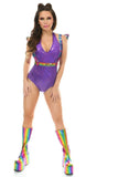 Rainbow Glitter Body Harness w/Wings - Lust Charm 