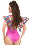 Rainbow Glitter Body Harness w/Wings
