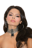 Elegant Moments Leather And Chain Choker, *available Boxed